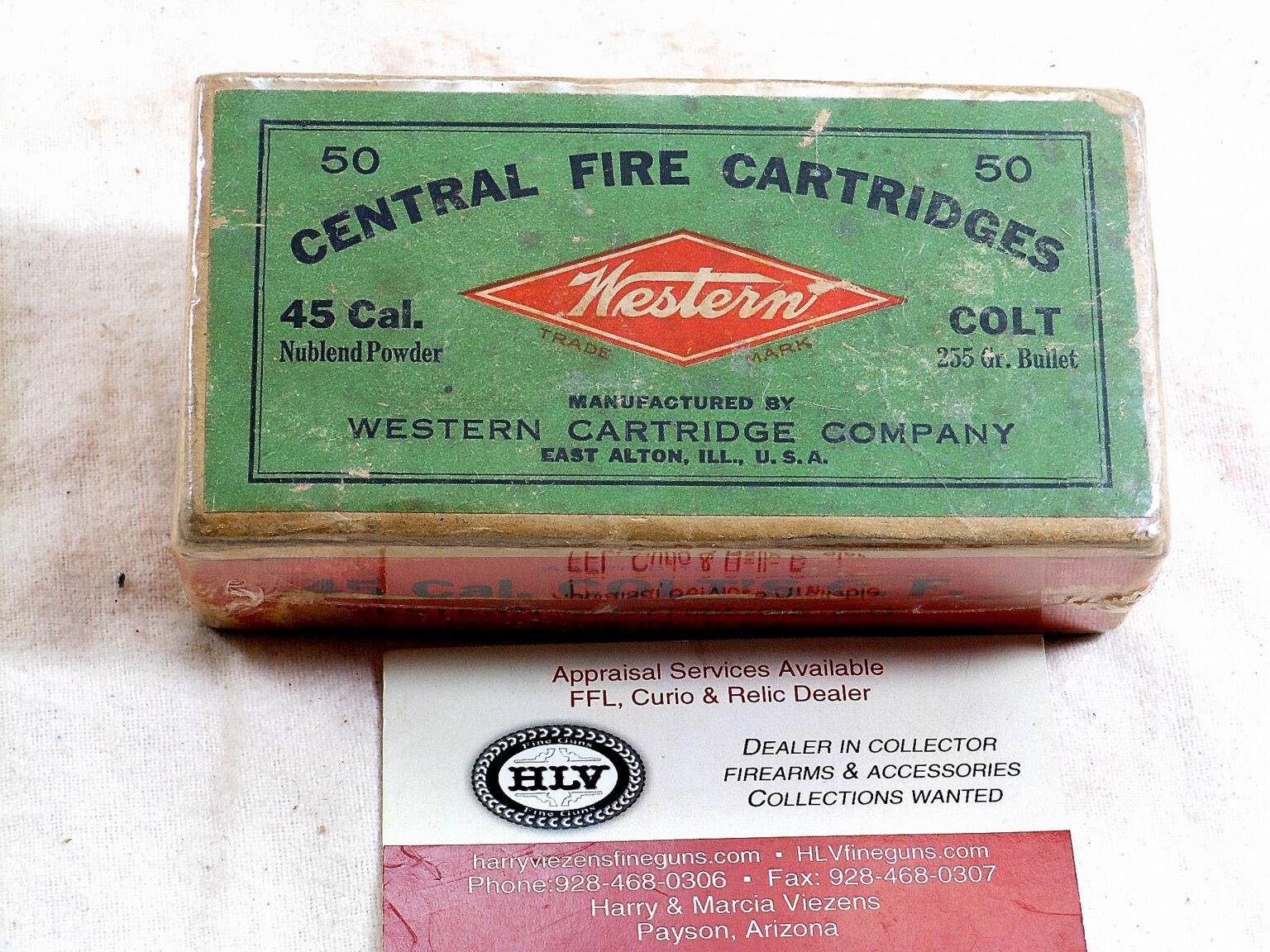 western-cartridge-co-early-45-colt-with-red-seals-item-2074-hlv-fine