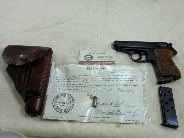 Walther Early P.P.K. Complete Holster Rig With Capture Papers ITEM 3223