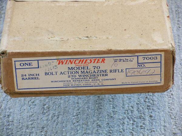 Winchester Model 70 Pre 64 Standard Rifle In 270 Winchester New In The Original Box ITEM 3222 - Image 3