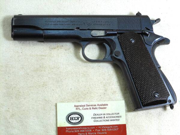 Colt Model 1911-A1 Military Pistol Robert Sears Inspected In Original Blued Finish ITEM 3266 - Image 2