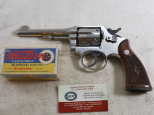 Smith & Wesson M & P Pre Model 10 In Rare Factory Nickel Finish ITEM 3401