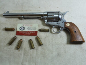 Colt Early Third Generation Single Action Army In 45 Colt With Full Nickel Finish ITEM 3409
