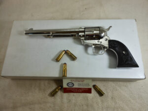 Colt Third Generation Single Action Army In 38-40 With Nickel Finish New In Box ITEM 3410