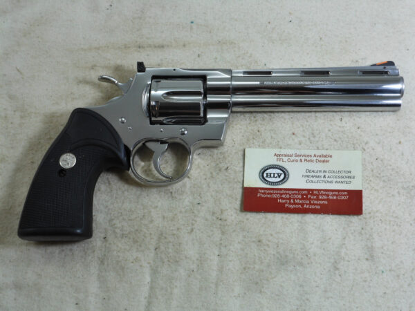 Colt Python In Nickel Finish New In Original Blue Plastic Box ITEM 3483 ...