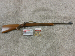 Winchester Model 70 Featherweight Pre 64 In The Rare 358 Winchester In Almost Unfired Condition ITEM 3447