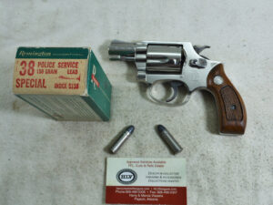Smith & Wesson Early Model 36 No Change In Factory Nickel Finish In Fine Condition ITEM 3525