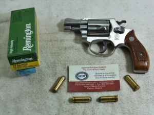 Smith & Wesson Early Model 36 With No Change With Factory Nickel Finish Great Condition ITEM 3524